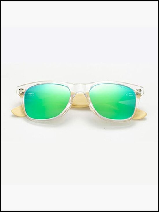 Polarized Bamboo Wood Arms Sunglasses Classic Driving Glasses